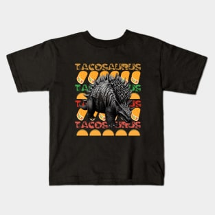 Tacosaurus Stegosaurus Dinosaur Kids T-Shirt